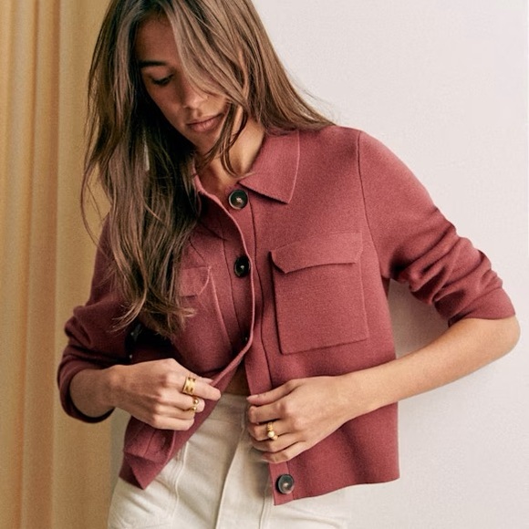 Sezane Sweaters - NWT Sézane Betty Cardigan Rosewood
